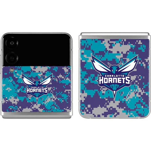 NBA Charlotte Hornets Digi Camo Galaxy Z Flip4 5G Skin
